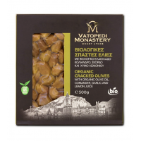 Măsline BIO verzi in vid - cu ulei de masline, coriandru, usturoi si lâmaie - 500 gr Măsline BIO verzi in vid - cu ulei de masline, coriandru, usturoi si lâmaie - 500 gr
