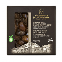 Masline BIO negre uscate Throumbes in vid - cu ulei de masline - 500 gr Masline BIO negre uscate Throumbes in vid - cu ulei de masline - 500 gr