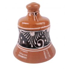 Clopoțel din ceramică maro de Corund 8 cm