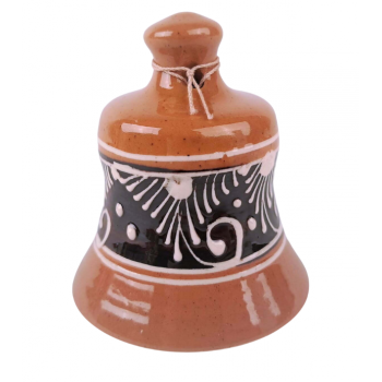 Clopoțel din ceramică maro de Corund 8 cm