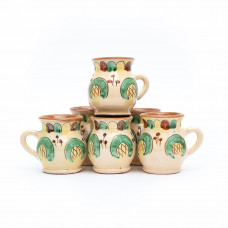 Set de 6 canute de țuică sau vișinată ceramică Kuty Botoșani 50 ml