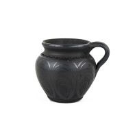 Cană din ceramică neagră de Marginea 300 ml Cană din ceramică neagră de Marginea 300 ml