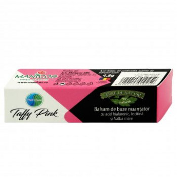 Balsam de buze nuantator Taffy Pink cu acid hialuronic si Nalba mare 4.8 g