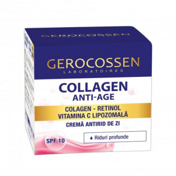 Crema antirid de zi riduri profunde SPF 10 Collagen Anti-Age 50ml, Gerocossen