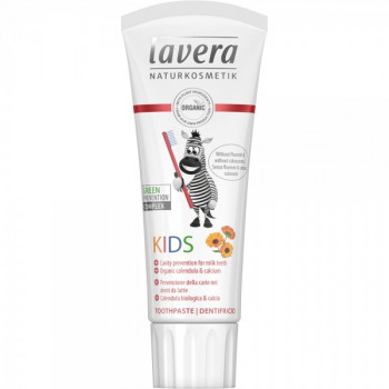 Pasta de dinti fara fluor pentru copii Lavera, 75ml