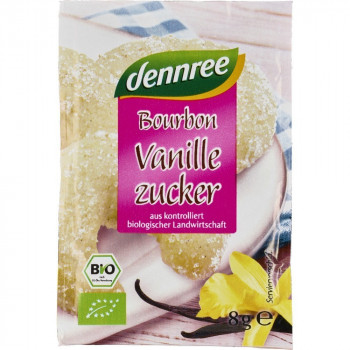 Zahar vanilat Bourbon 4 pliculete x8g bio Dennree, 32g