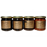 Set 4 borcane dulceață și magiun moldovenesc cu nucă, fără zahăr, Mica Ilinca 