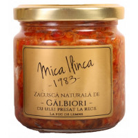 Zacuscă naturală de gălbiori, cu ulei presat la rece, Mica Ilinca 200g Zacuscă naturală de gălbiori, cu ulei presat la rece, Mica Ilinca 200g